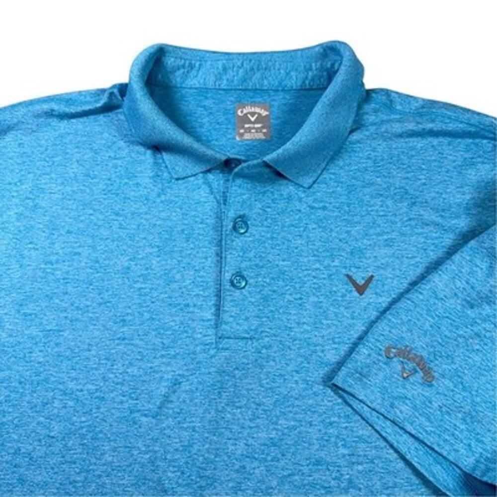 Callaway Polo golf Shirt Men 4XB Big Blue Performance Activewear Opti-dri